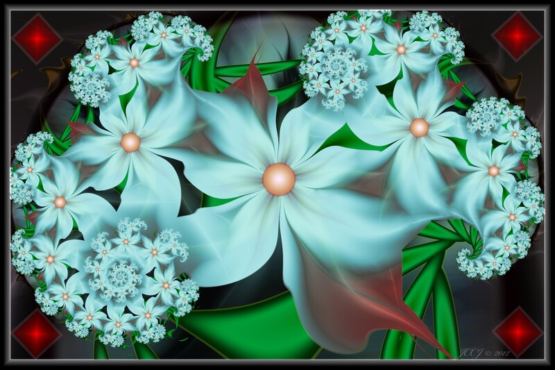 Fractal Flowers and Leaves