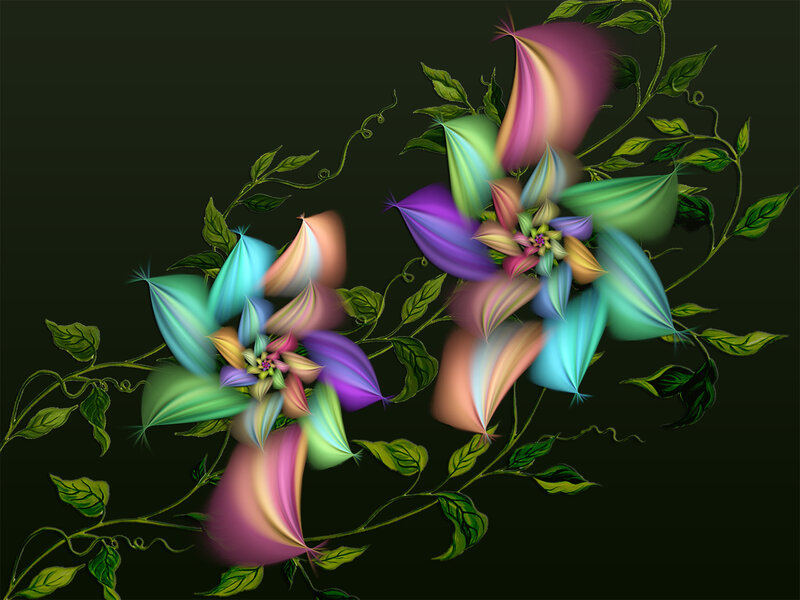 Fractal Flowers and Vines