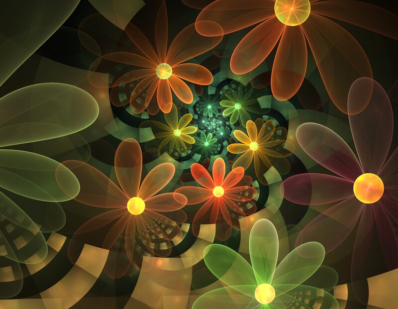 Fractal Flowers — Green