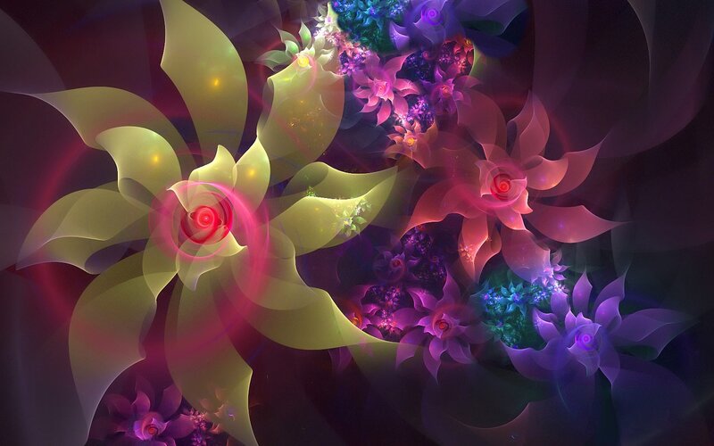 Fractal Flowers — Purple, Dreamy