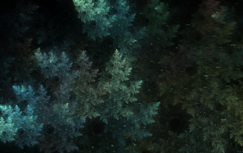 fractal forest in night