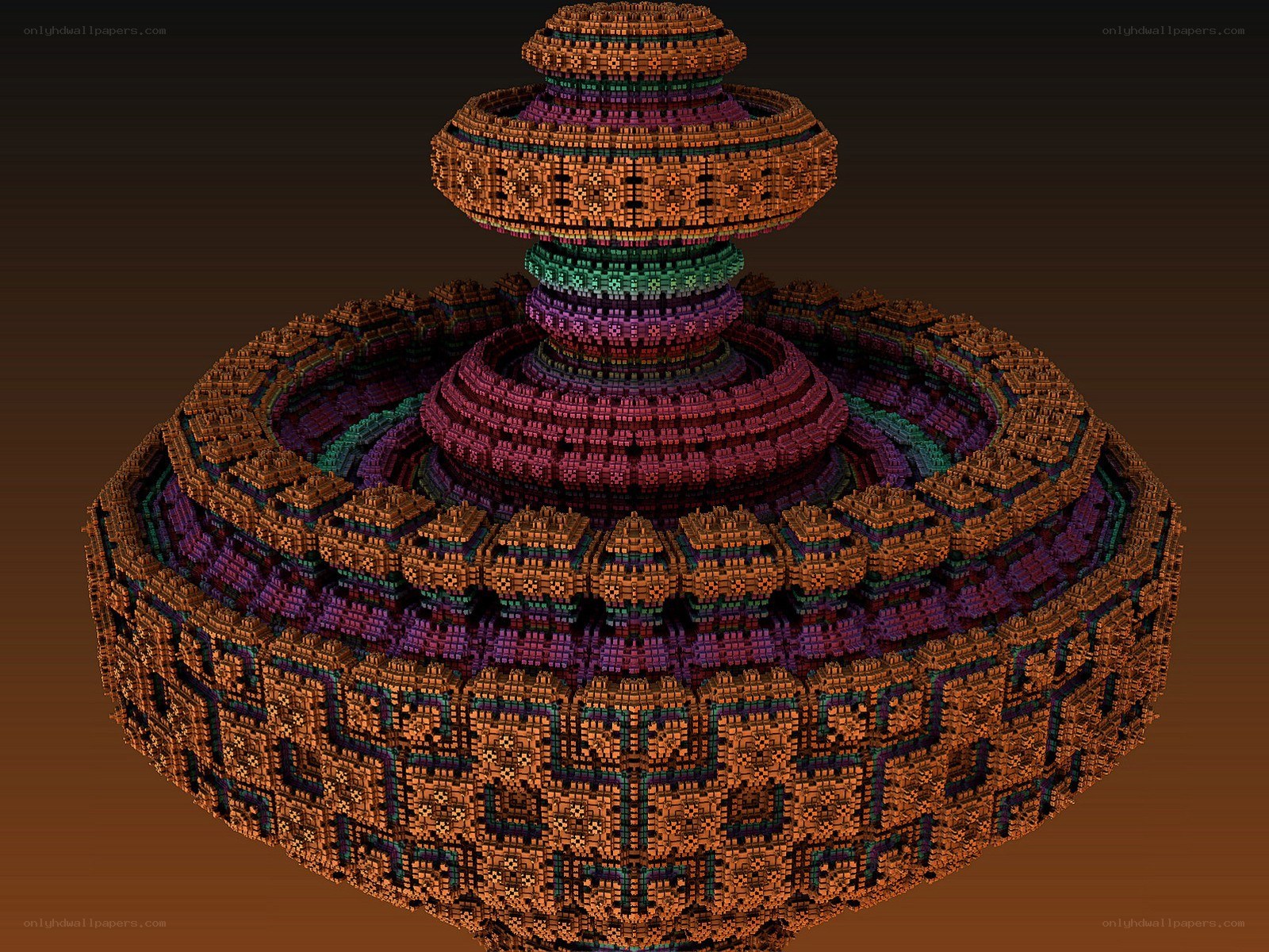 Fractal fountain sculpture