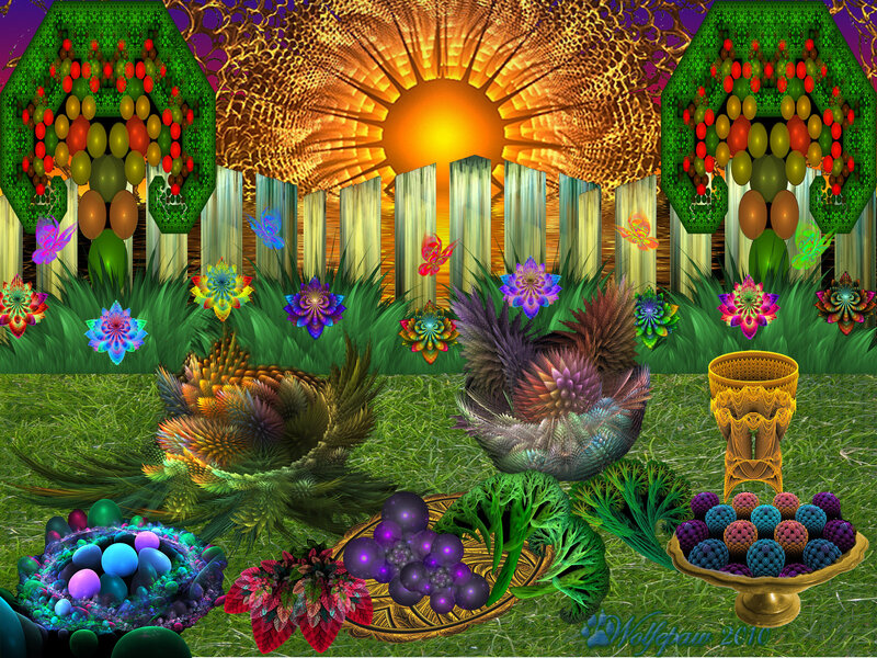 Fractal Garden Scene
