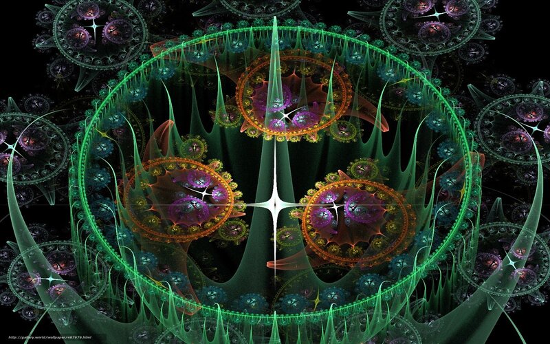 Fractal Gear Pattern — Green