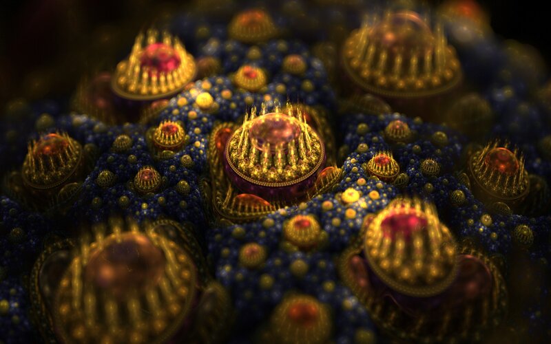 fractal gemstone cluster