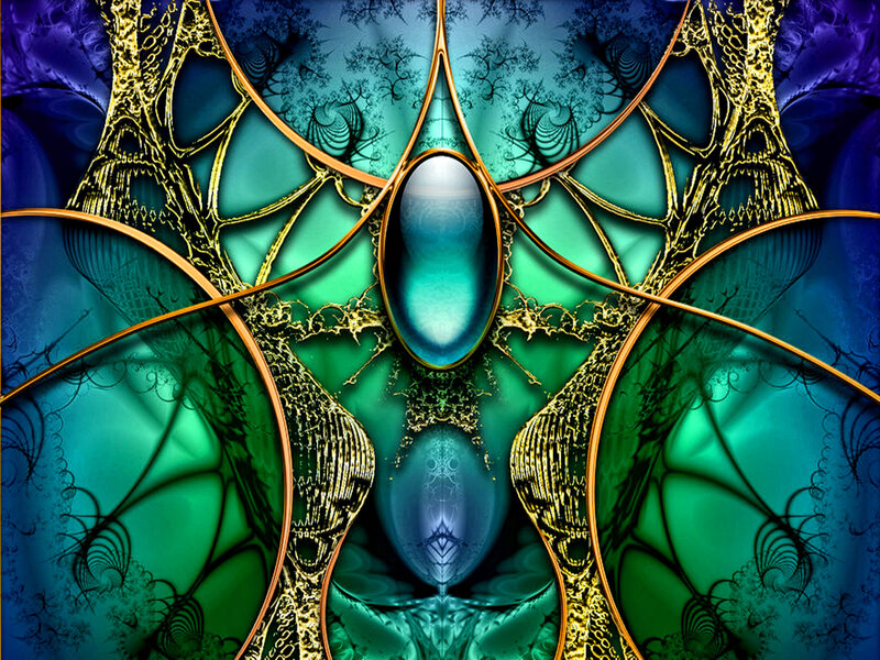 Fractal Gemstone Design — Blue