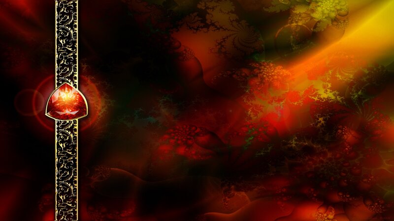 Fractal Gemstone Design — Red