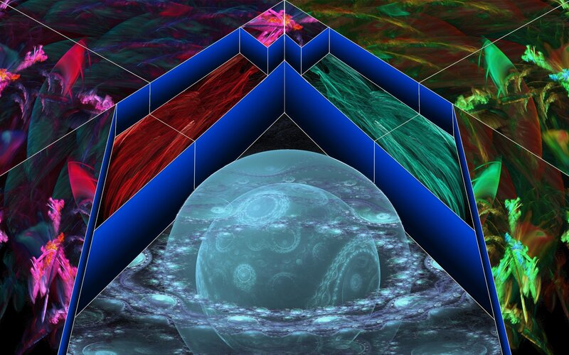 Fractal geometric abstract art