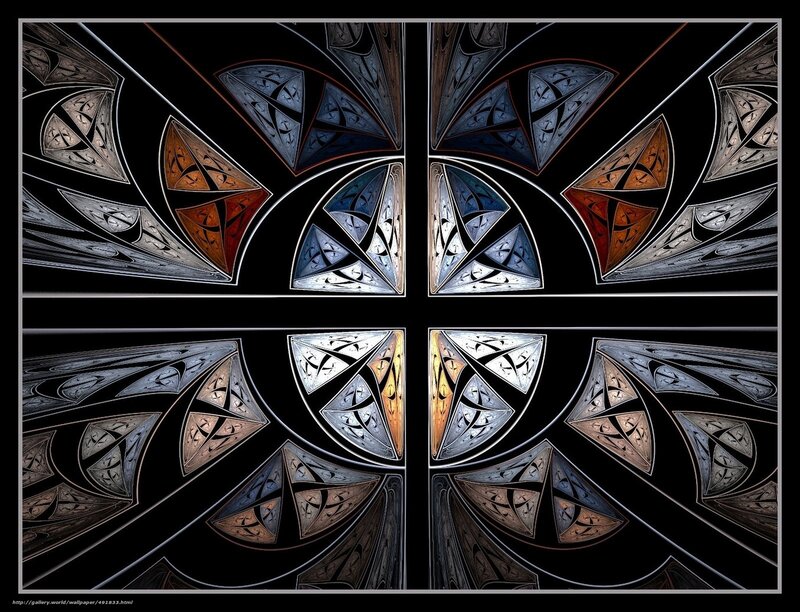 Fractal Geometric Pattern — Black, Abstract