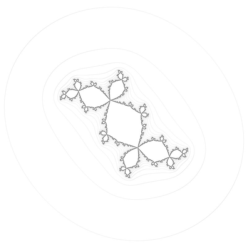 Fractal Geometric Pattern — Black, Calm
