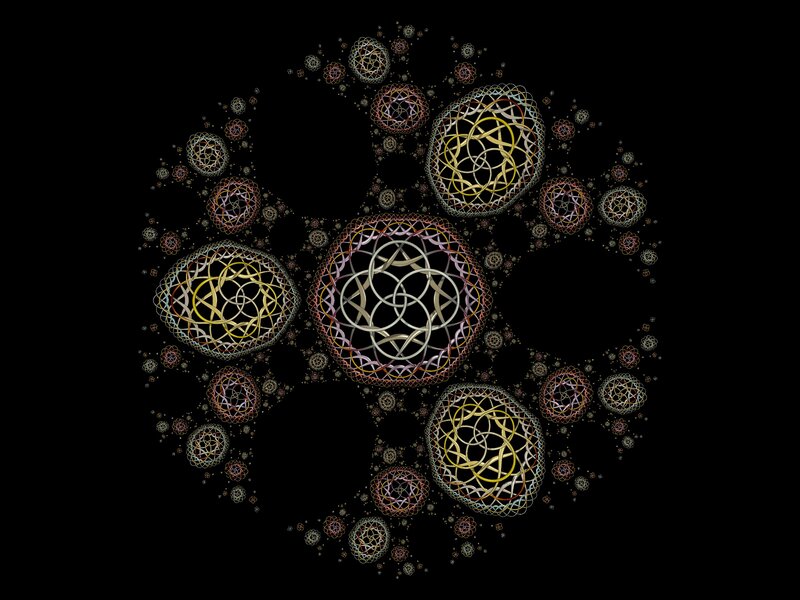 Fractal Geometric Pattern — Black, Complex, Abstract