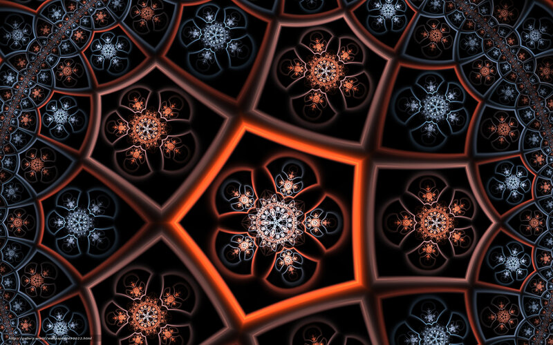 Fractal Geometric Pattern — Black, Hypnotic