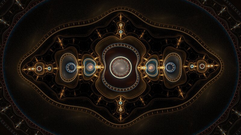 Fractal Geometric Pattern — Black, Mystical