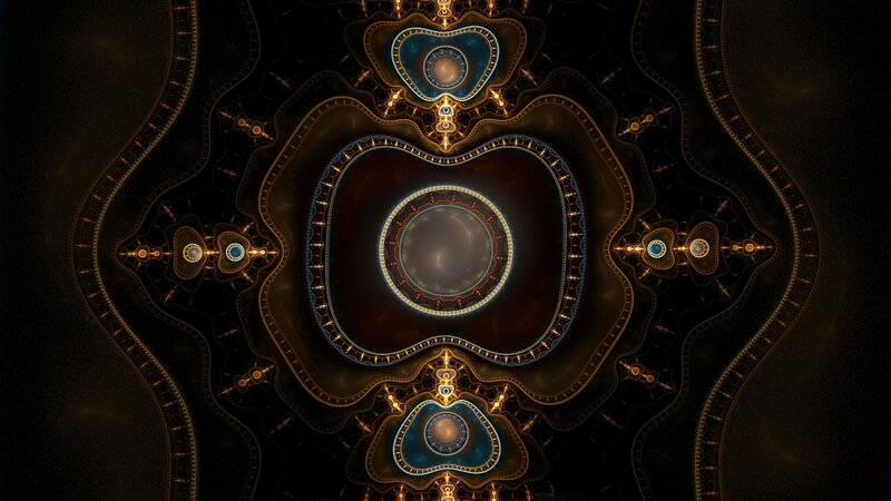 Fractal Geometric Pattern — Black