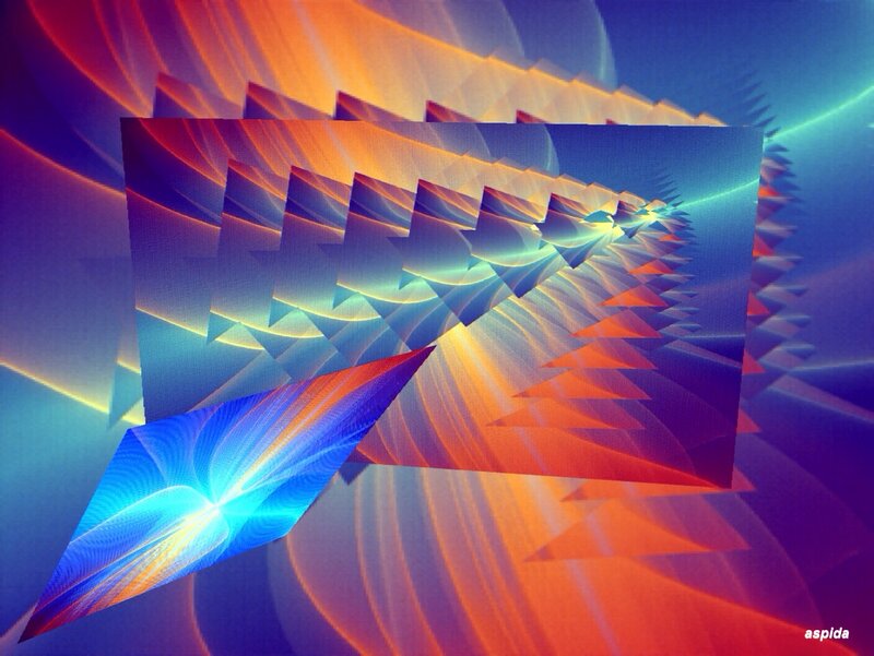 Fractal Geometric Pattern — Blue, Dynamic