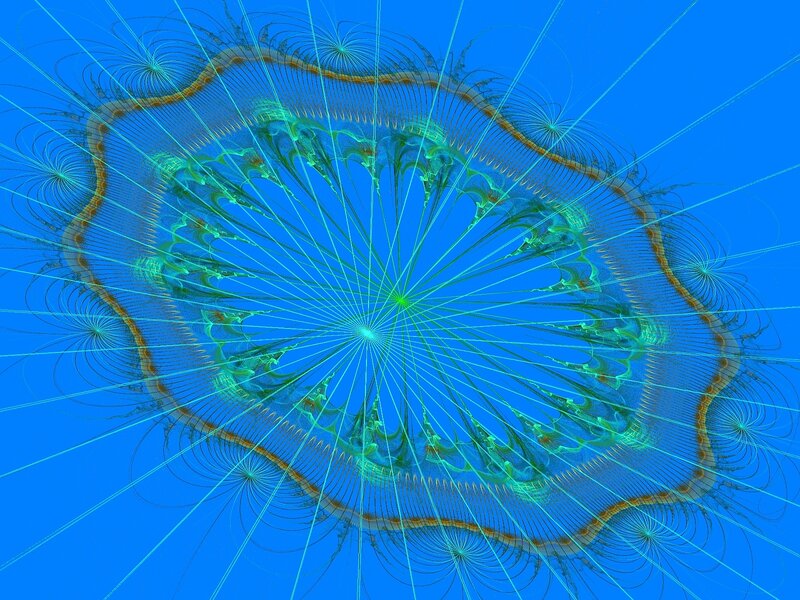 Fractal Geometric Pattern — Blue, Hypnotic, Abstract