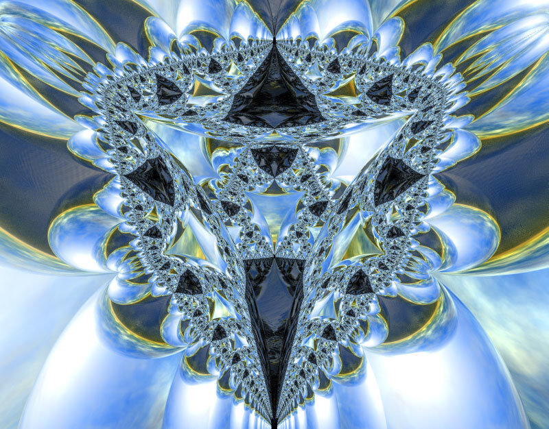 Fractal Geometric Pattern — Blue