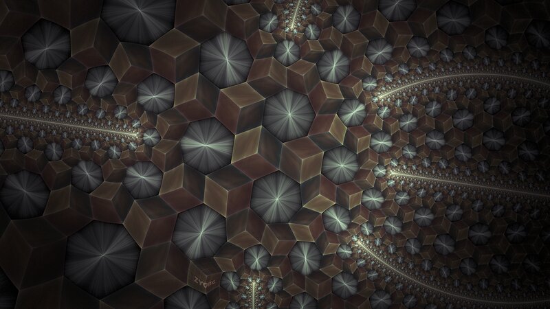 Fractal Geometric Pattern — Brown, Hypnotic
