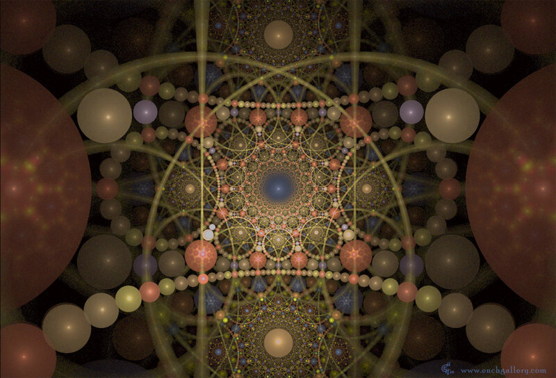 Fractal Geometric Pattern — Gold