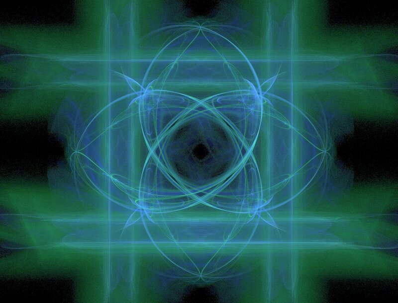 Fractal Geometric Pattern — Green, Hypnotic