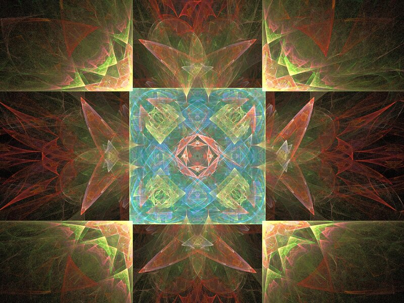 Fractal Geometric Pattern — Green