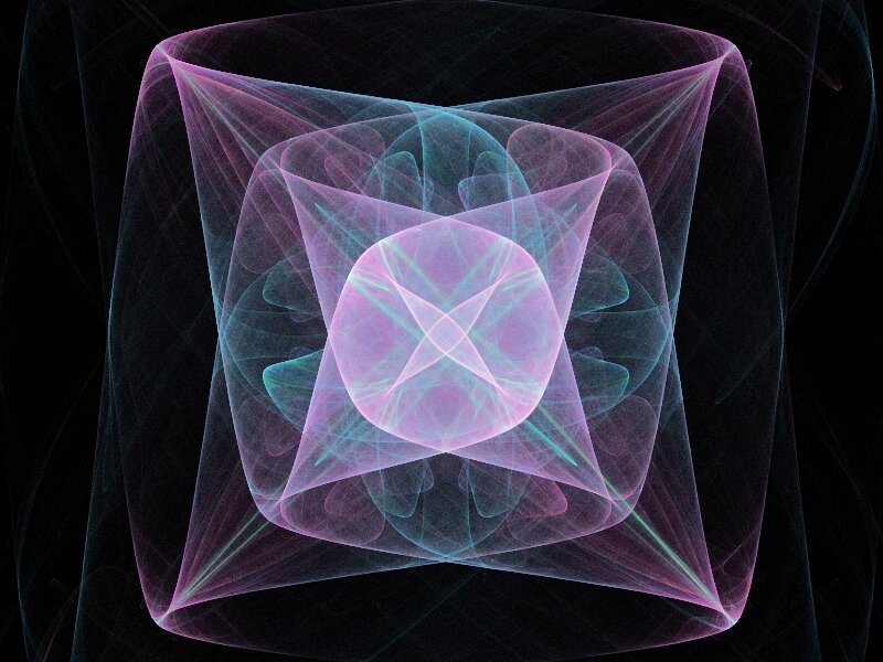 Fractal Geometric Pattern — Pink, Ethereal