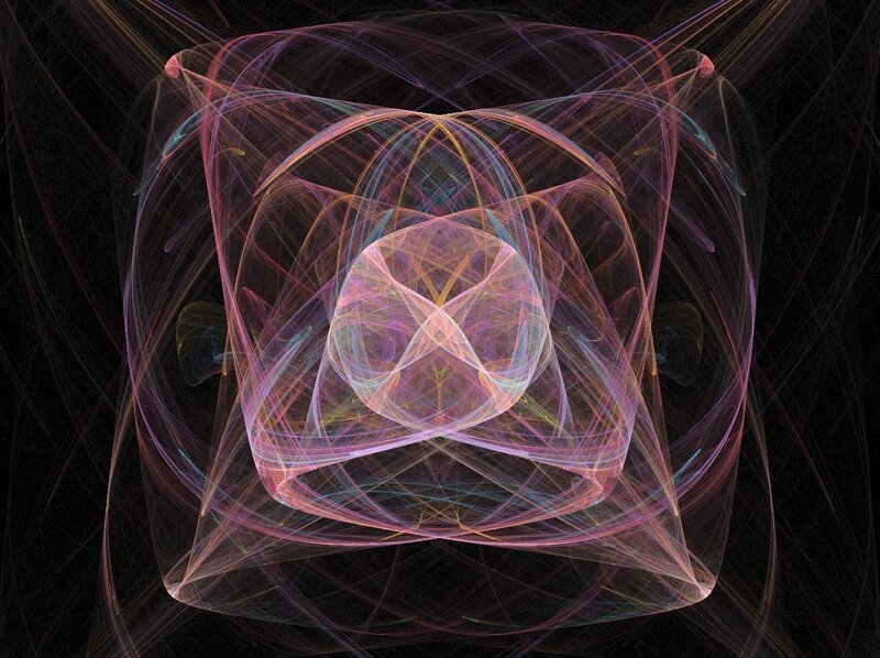 Fractal Geometric Pattern — Pink