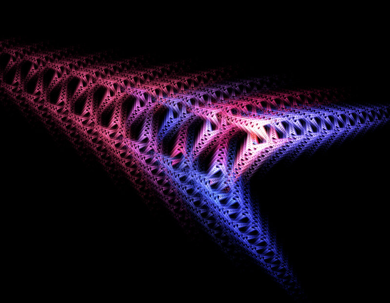 Fractal Geometric Pattern — Purple, Dramatic