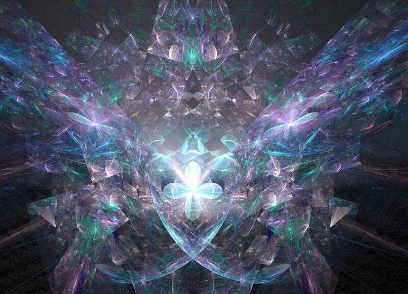 Fractal Geometric Pattern — Purple, Ethereal