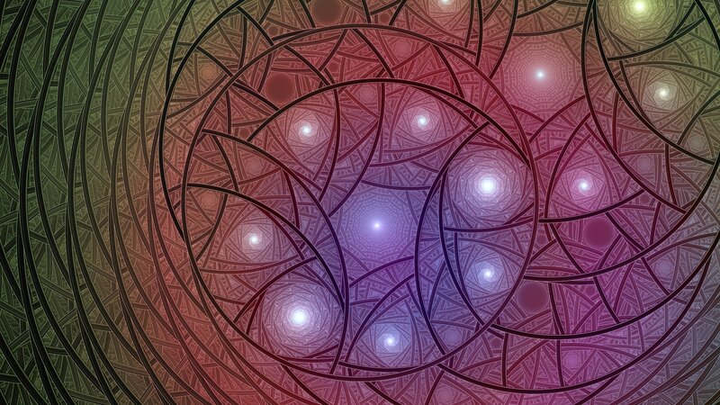 Fractal Geometric Pattern — Purple, Hypnotic