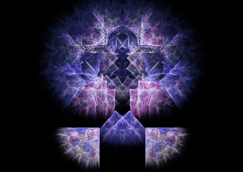 Fractal Geometric Pattern — Purple, Mystical