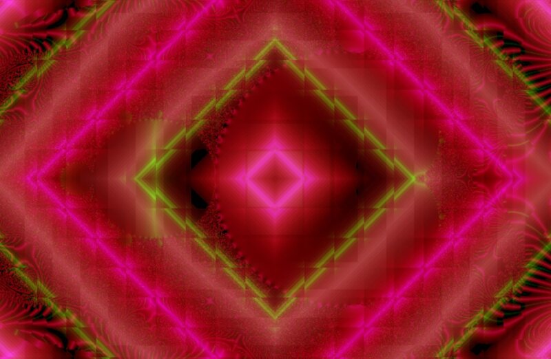 Fractal Geometric Pattern — Red