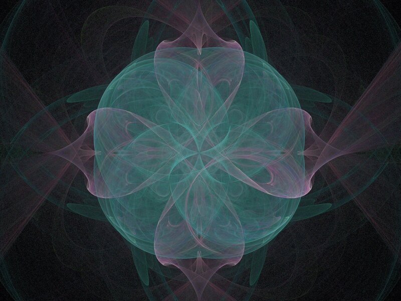 Fractal Geometric Pattern — Teal