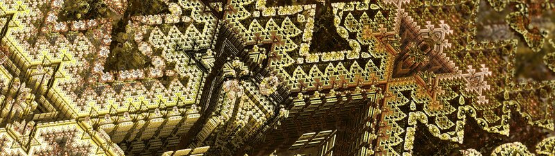 Fractal Geometric Pattern — Yellow
