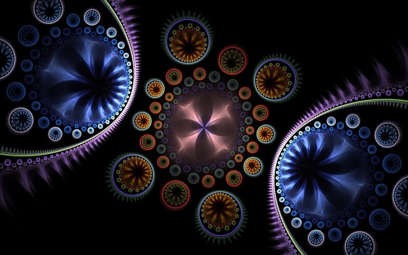 Fractal Geometric Patterns — Black