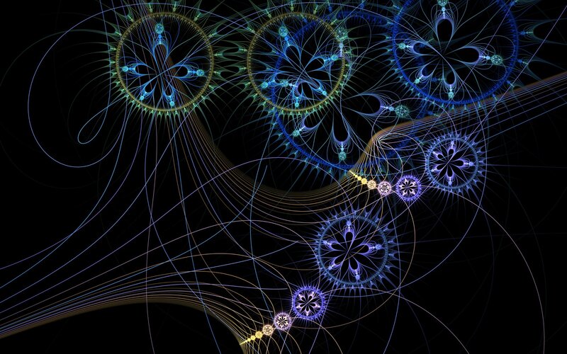 Fractal Geometric Patterns — Blue