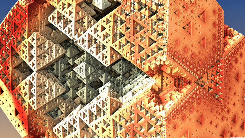 Fractal Geometric Structure — Orange, Complex
