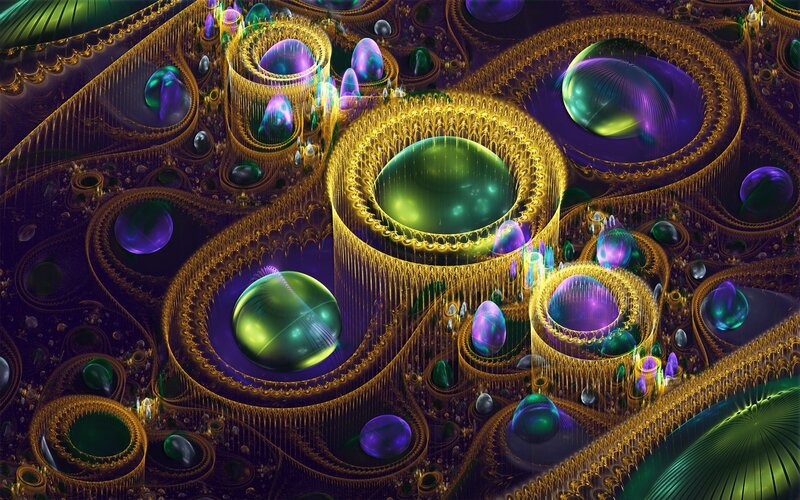 Fractal Geometric Structures — Green, Hypnotic