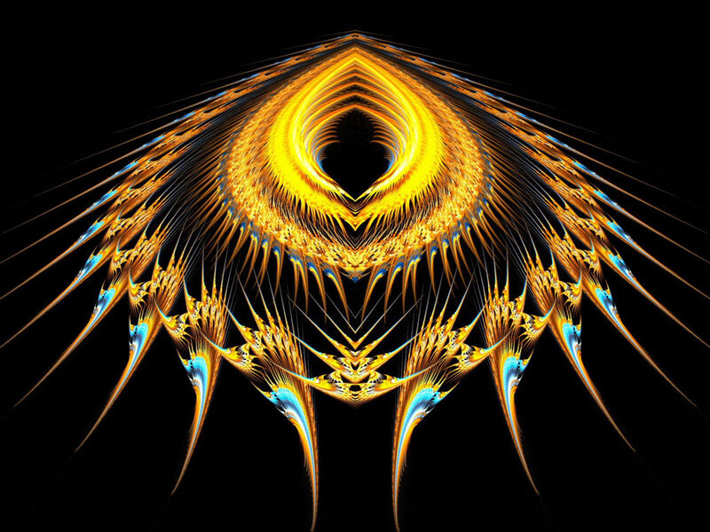 fractal golden eye design