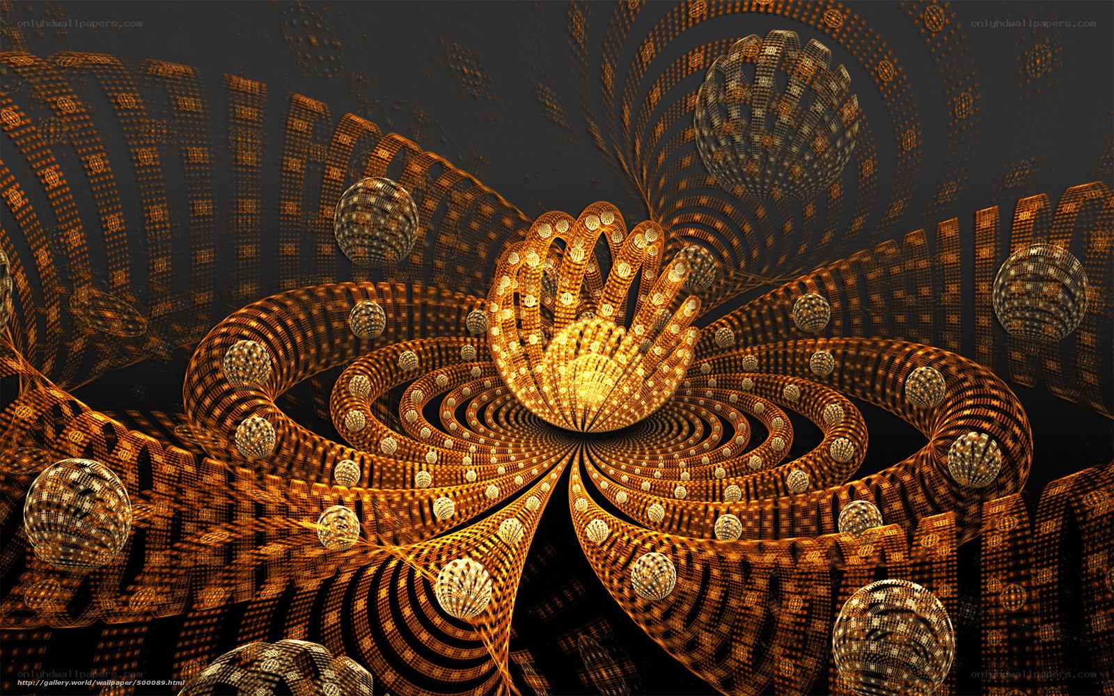 Fractal golden spiral design