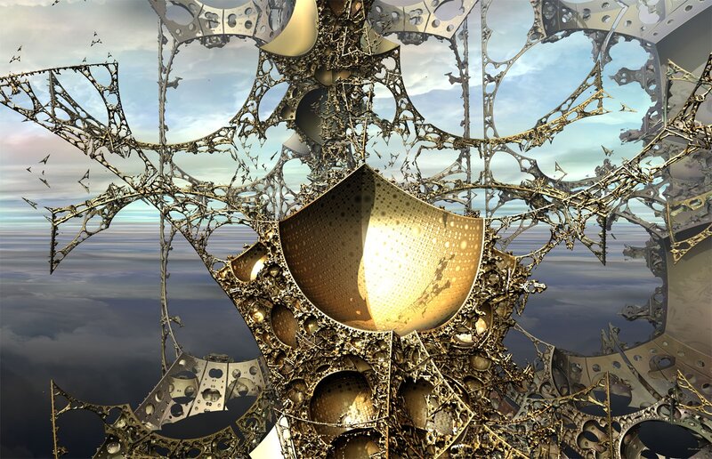 Fractal golden structure in sky