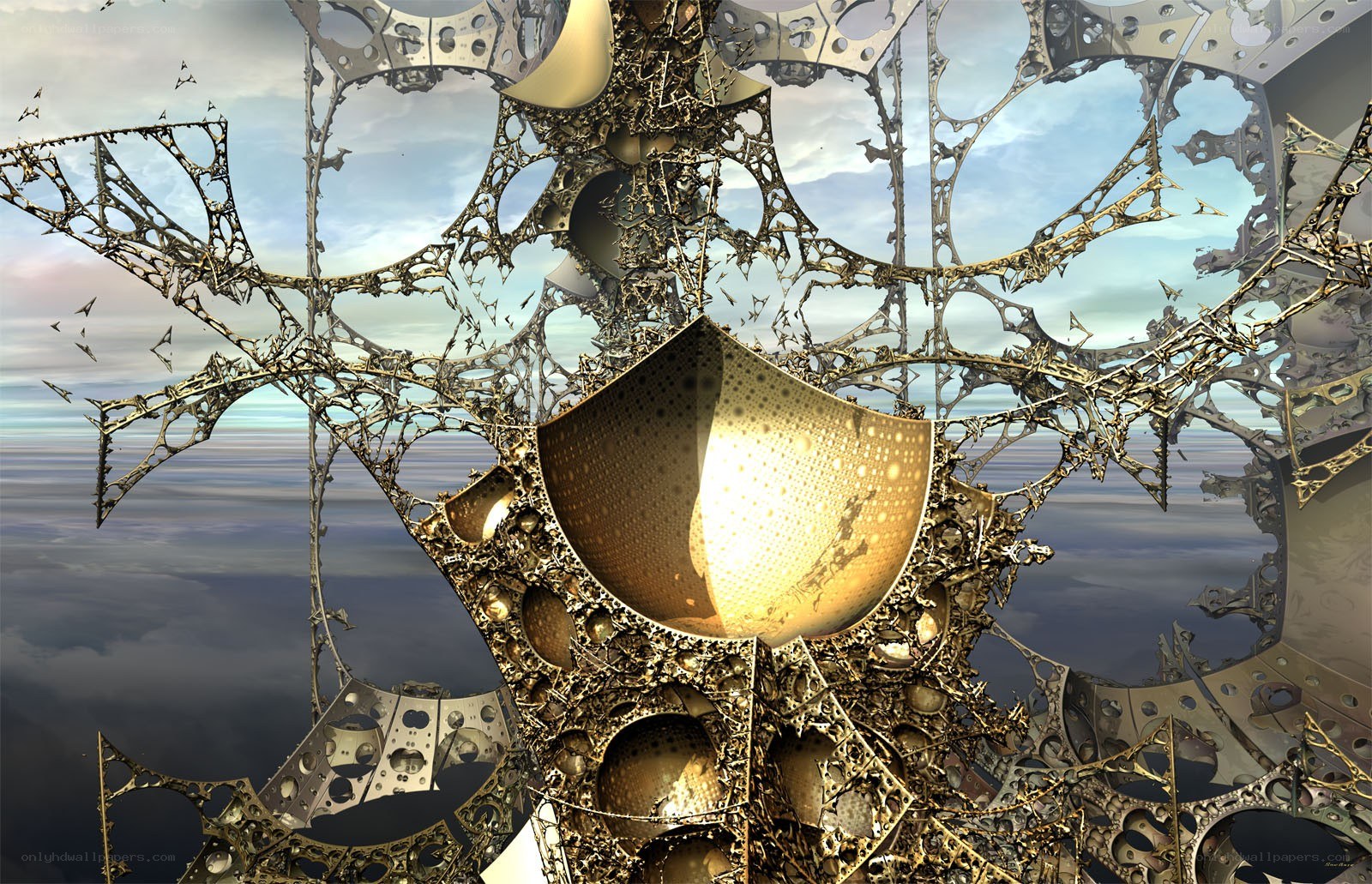 Fractal golden structure in sky