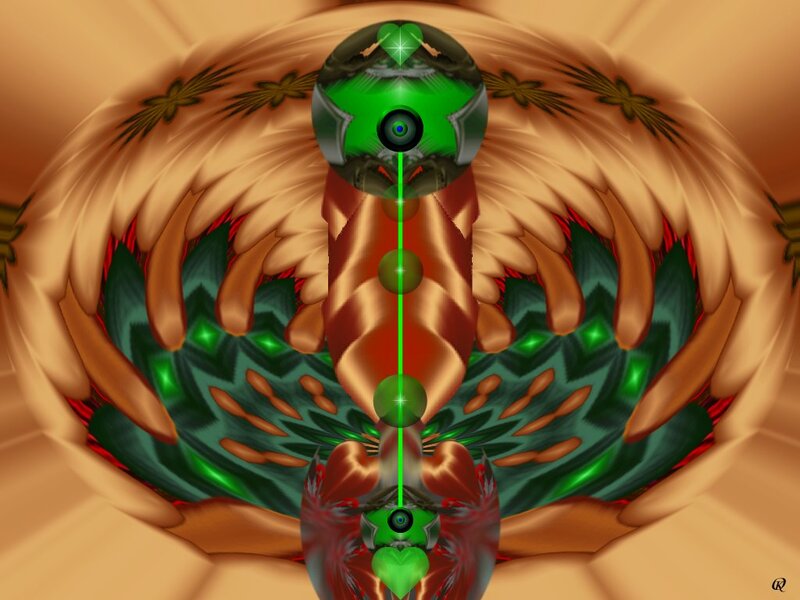 Fractal Green and Brown Design