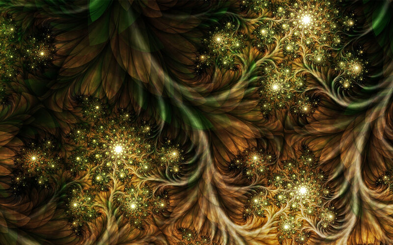 Fractal Green and Brown Patterns