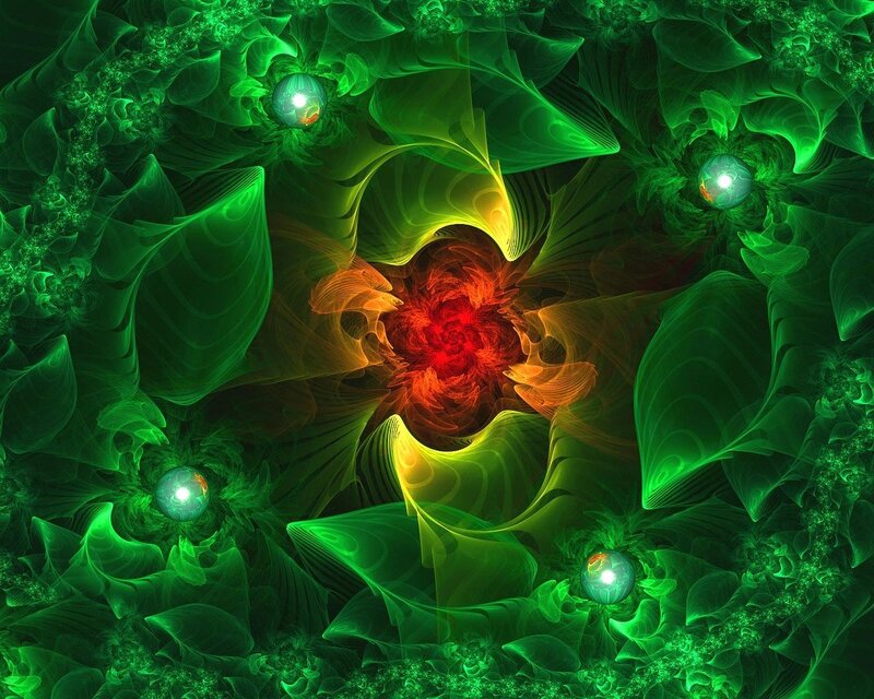 Fractal Green Flower