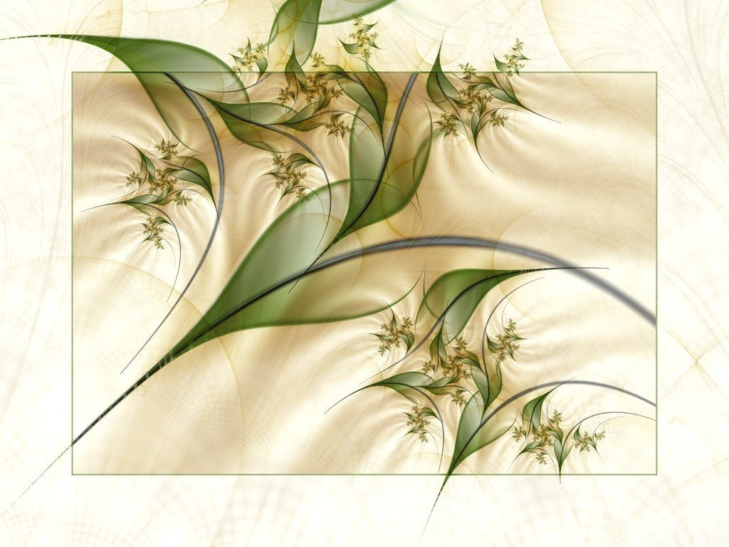 Fractal green leaf design