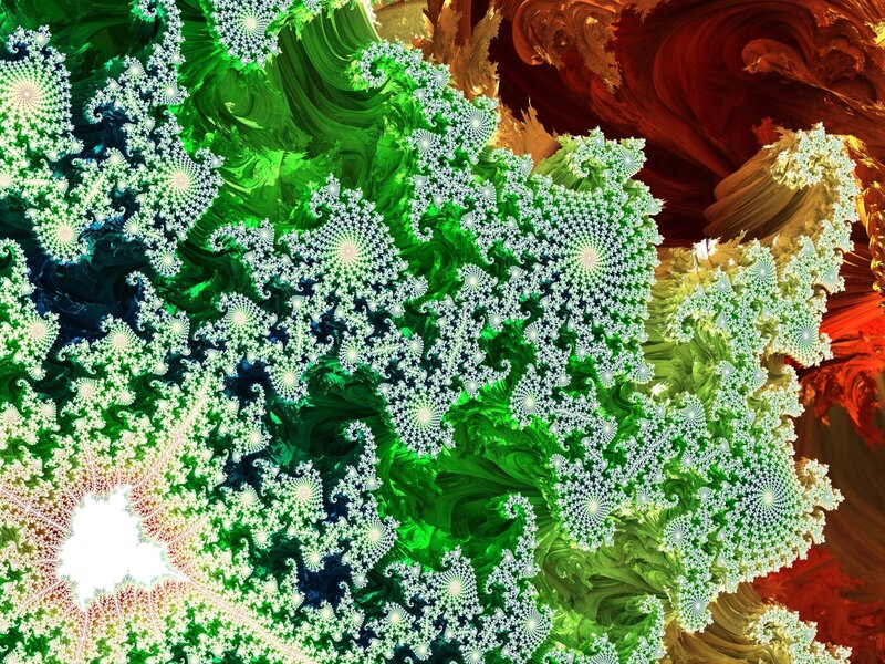 Fractal Green Patterns — Vibrant