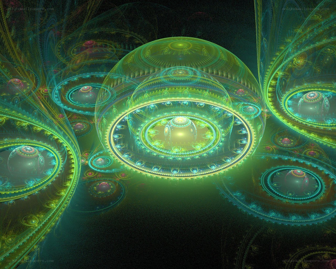 Fractal green sphere structure