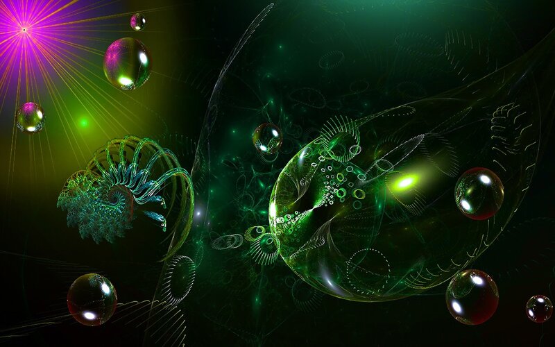 Fractal Green Spheres — Mystical