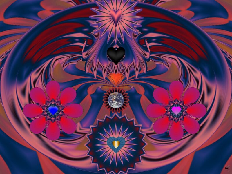 Fractal Heart and Flower Design